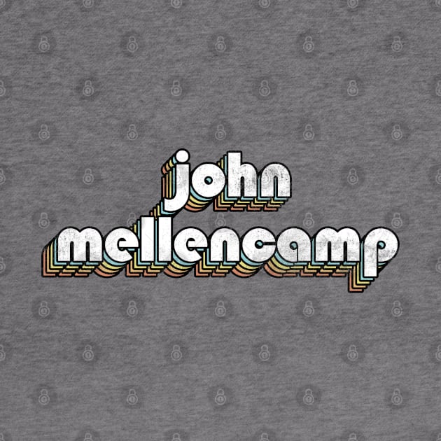 John Mellencamp - Retro Rainbow Letters by Dimma Viral